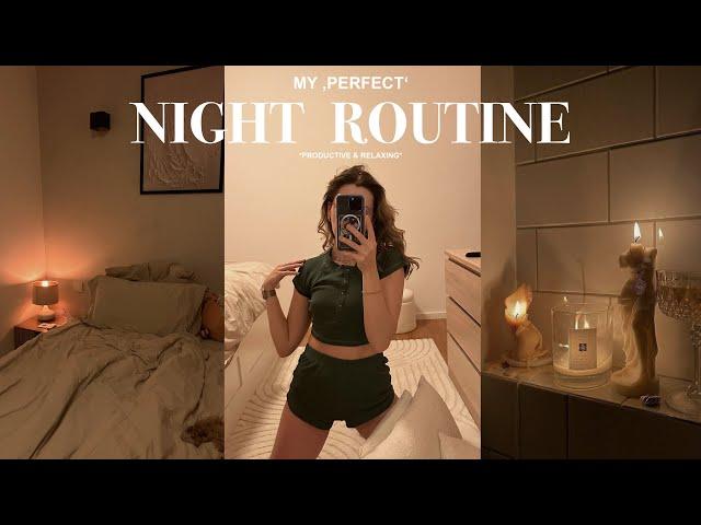 MY 'PERFECT' NIGHT ROUTINE as a college student: productive & relaxed *aesthetic*