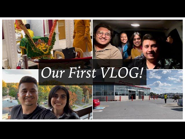 Janmashtami in Canada | Grocery Shopping | First Video | Lakshay and Himali |