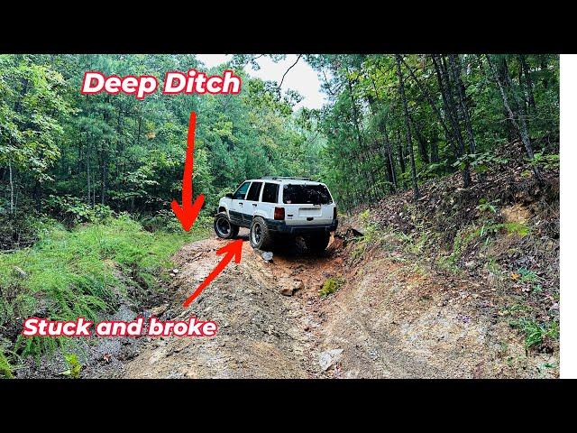 No steering, next to a cliff, broke and stuck