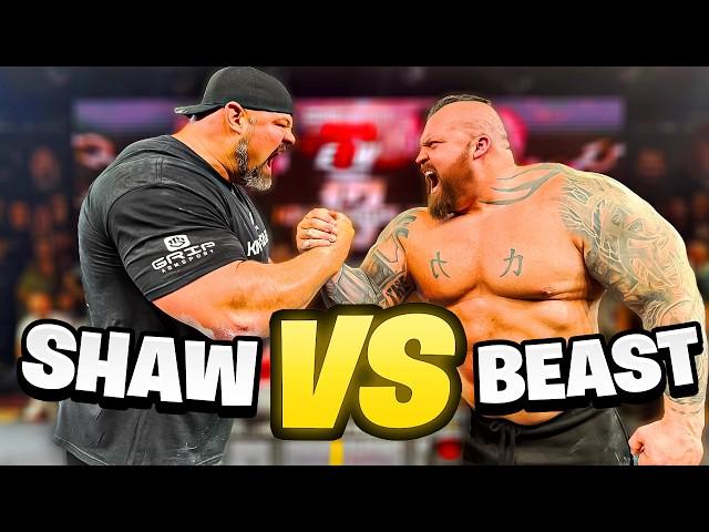 Eddie Hall vs Brian Shaw | FULL Arm Wrestling Match ft. DEVON LARRATT