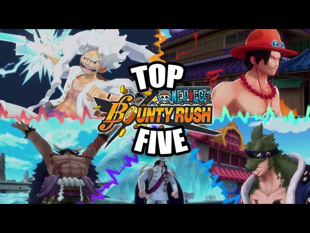 These are the top 5 MUST HAVE characters in one piece bounty rush...