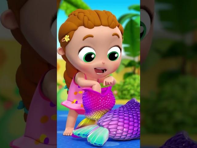 Mermaid Swimming! ‍️@LittleAngel #mermaid #swimmingpool #cartoonsforkids #princess #fairytales