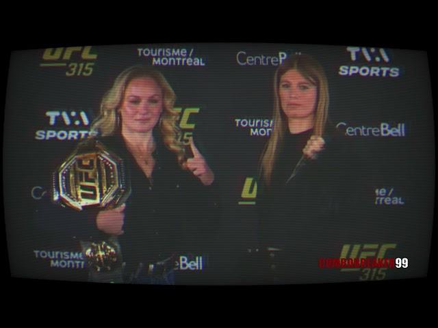 UFC 315 press reaction, Shevchenko vs. Fiorot faceoff, Jasmine Jasudavicius