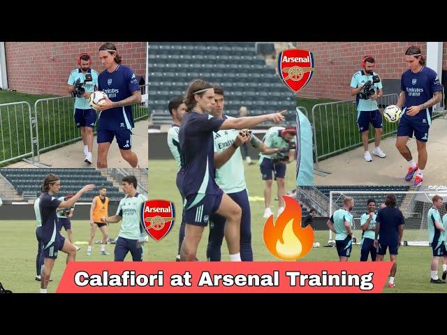 Calafiori First Training at ArsenalRicardo Calafiori Joins New Teammates for First Training, USA