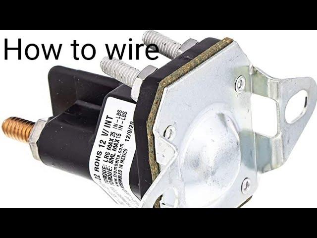 How to wire a starter solenoid in your lawn tractor/Garden tractor