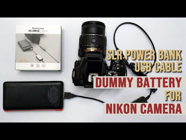 Unboxing and Testing SLR Power Bank USB Cable Dummy Battery for Nikon