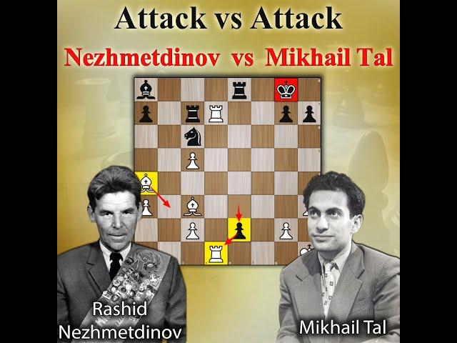 Attack vs Attack | Nezhmetdinov vs Mikhail Tal 1957