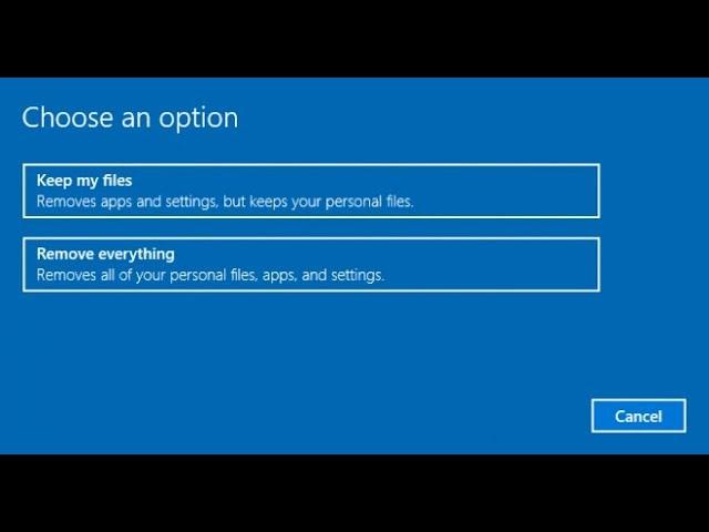 How To Factory Reset - Windows 10 Computer - Restore To Factory Settings