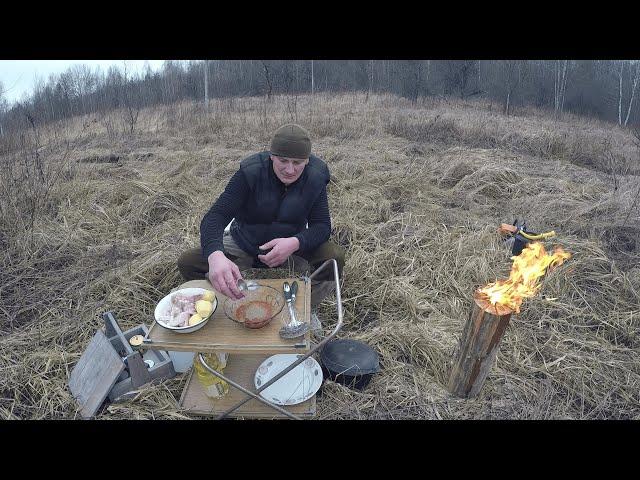 Купил ХУТОР в ЛЕСУ на краю БОЛОТА. Часть 14. ВОЛКИ пришли на хутор. Обед на ФИНСКОЙ СВЕЧЕ.