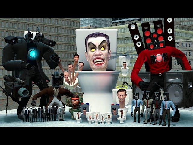 NEW CAMERA ARMY VS SKIBIDI BOSSES FAMILY VS SPEAKER BOSSES!! (Garry's Mod)