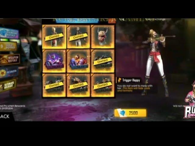 FREE FIRE ULTIMATE RECRUIT ALL SPIN ! GOT HIP HOP/SAKURA BUNDEL SEASON 1 TO 8 ELITE PASS SPIN 2500