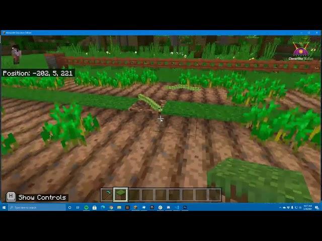 Coding with Cleverlike - Working on NASEF Farmcraft - Minecraft Education Edition