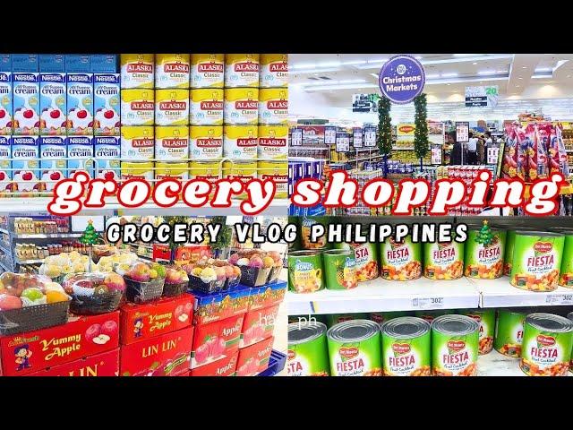 Grocery vlog Christmas grocery shopping Philippines | buying food for Noche Buena