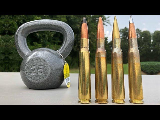 50 BMG vs Kettlebell