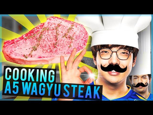 Huhi - cooking A5 japanese wagyu steak with Hauntzer