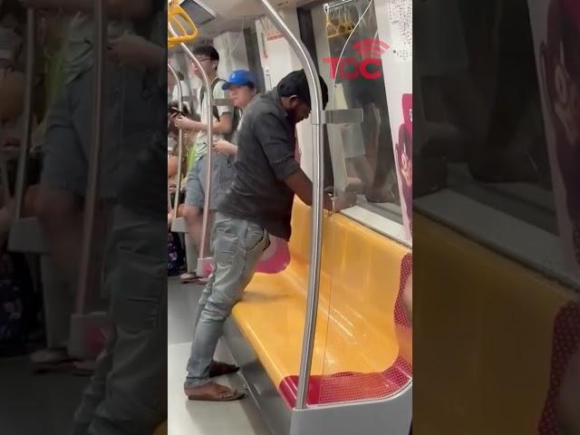 Man allegedly urinating on public train