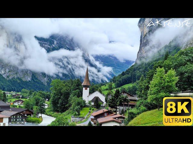 [ 8K ] Schweiz - Ein Paradies | LAUTERBRUNNEN Dorf und Tal | 8K-UHD-Video