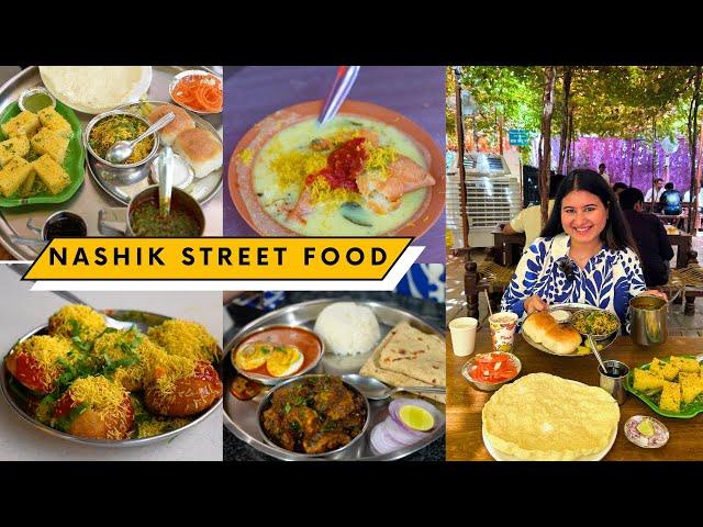 Best NASHIK STREET FOOD | Spicy Misal Pav, Kadhi Samosa, Chicken Thali, Chaat, Dabeli & More | 4K