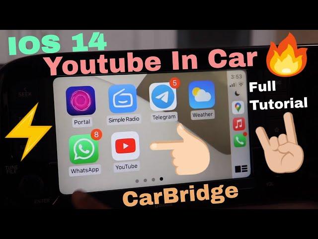 Watch Youtube In Car with IOS 14 Carplay | Carbridge with IOS 14 / IOS 13