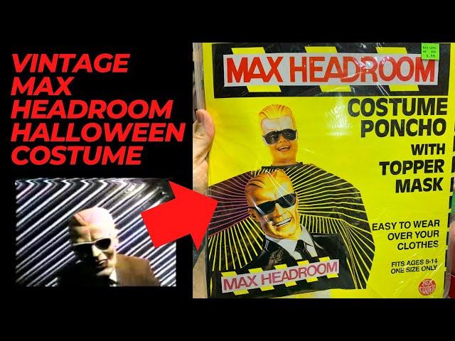 Trying on a Vintage Max Headroom Halloween Costume (1987)