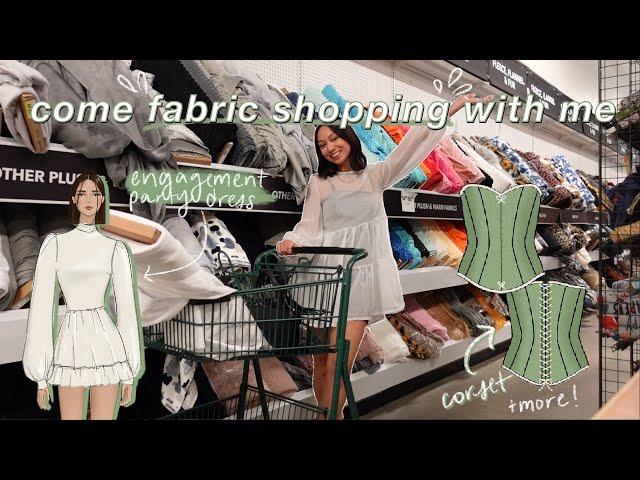Come Fabric Shopping with Me!  (buying fabric for a corset, engagement party dress & silky skirt)