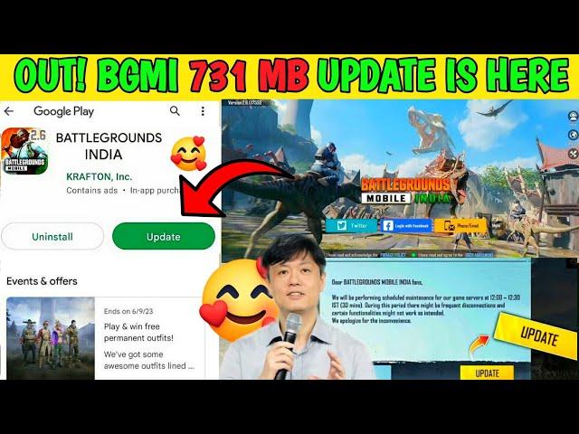 OUT 731 MB UPDATE | BGMI SERVER START TODAY | BGMI UNBAN | BGMI UNBAN NEWS | Bgmi latest news |Glax