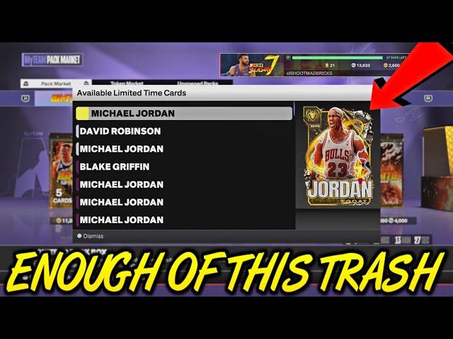 WHY IM NOT OPENING PACKS FOR GOAT MICHAEL JORDAN TODAY... 2k NEEDS TO CHANGE OR IM NOT SPENDING $$$