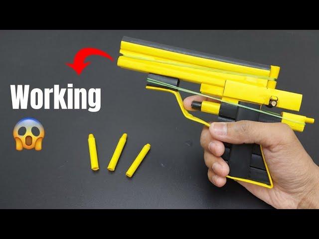 Powerful Paper Pistol Gun | How to Make a Powerful Paper Pistol Gun That Shoots Paper Bullets