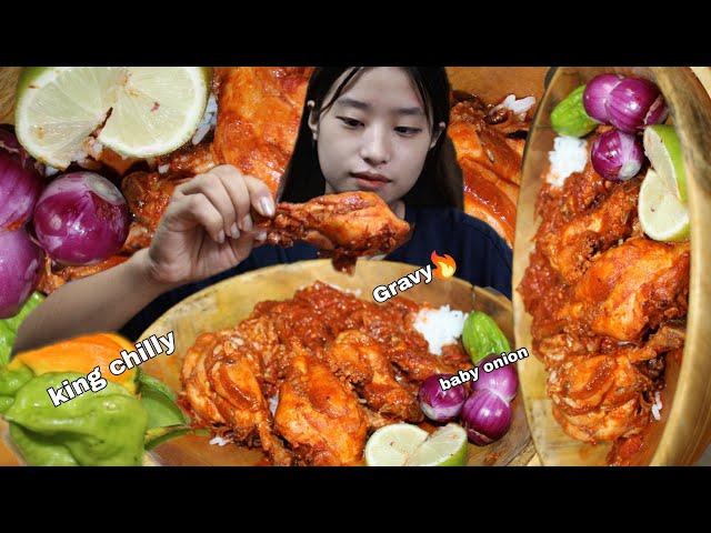 Chicken Curry With Rice | Naga Mukbang |