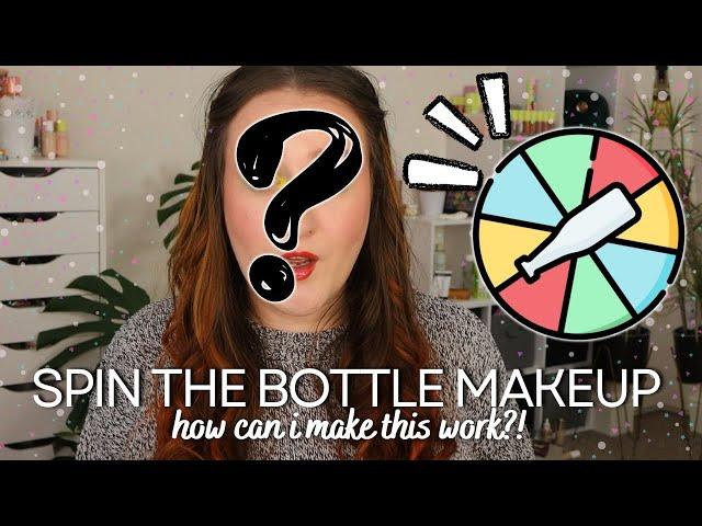 SPIN THE BOTTLE MAKEUP LOOK! Randomise My Make Up Collection For A Full Face Of Products...