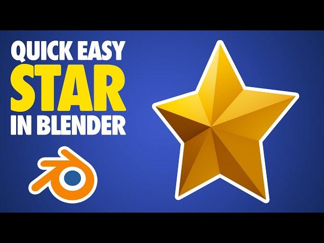 Blender 3D Star Tutorial - Quick and Easy Modeling Tutorial
