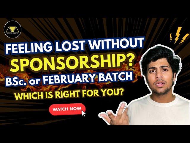 NO SPONSORSHIP YET? WHAT TO DO NOW? BSC OR FEB BATCH? BM MERCHANT NAVY