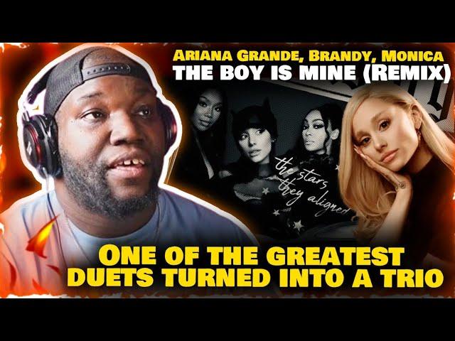 Ariana Grande, Brandy, Monica - the boy is mine (Remix) (Official Lyric Video) | Reaction