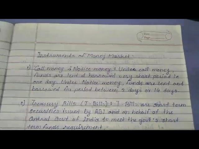 12th SP// Chapter 11- Financial Market/ Handwritten short notes #music #DIY #Gaming