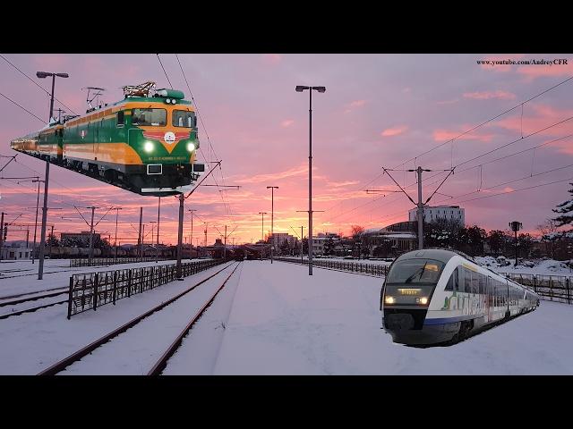 Trenuri matinale în zăpadă în Brașov / Morning Trains in Snow in Brașov