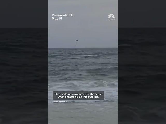 Video shows drone helping rescue girl caught in riptide