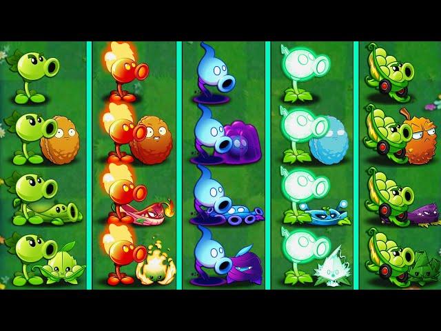 PvZ2 5 PEA & Support Plants Battlez - Who Will Win? Plant vs Plant.