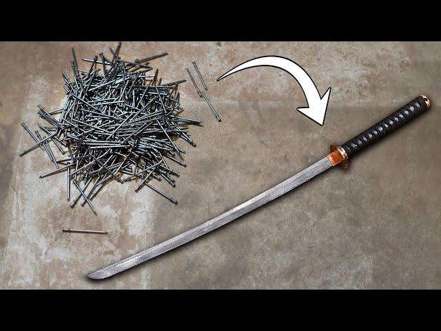 Damascus Katana from Nails.