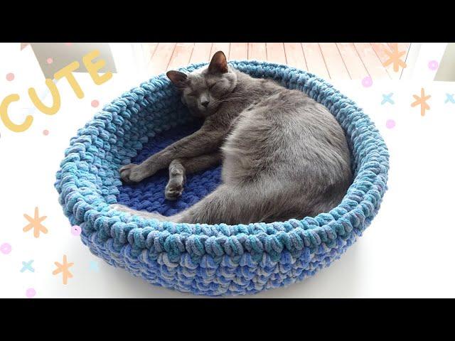 Crochet Pet Bed Tutorial | Cat or Dog | Easy pattern | Katia Creates