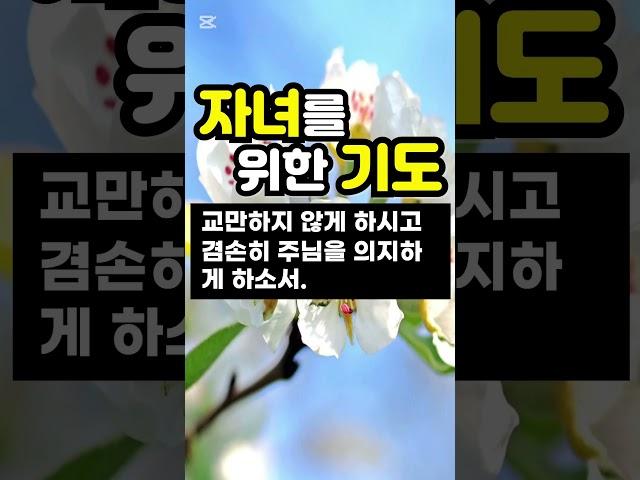 자녀를 위한 기도 / 자녀축복기도 / 자식을위한기도