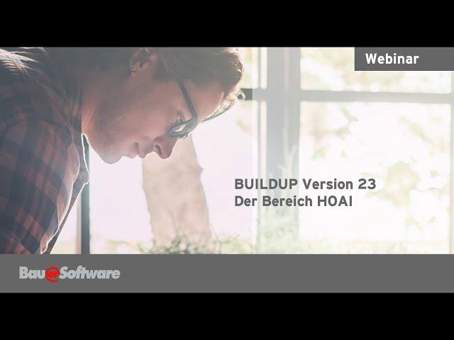 BUILDUP Version 23 - Der Bereich HOAI