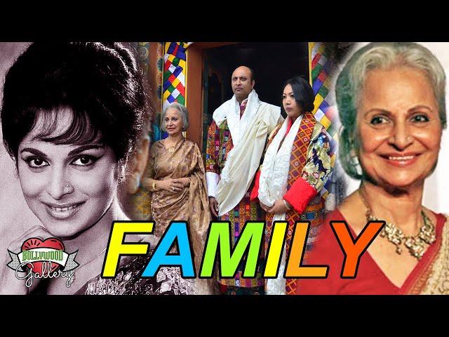 Waheeda Rehman Family With Parents, Husband, Son, Daughter and Sister