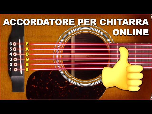 🟢ACCORDATORE PER CHITARRA, ACCORDARE LA CHITARRA ONLINE,ACUSTICA con corde standard e accordi EBGDAE