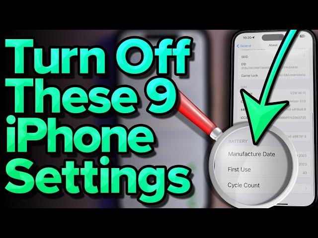 9 iOS 17.3 Settings You Need To Turn Off Now [Camera & More!]