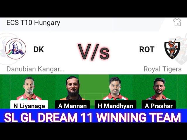 DK vs ROT DREAM11 PREDICTION | dk vs rot dream11 team | DK VS ROT DREAM11 ECS T10 Hungary today