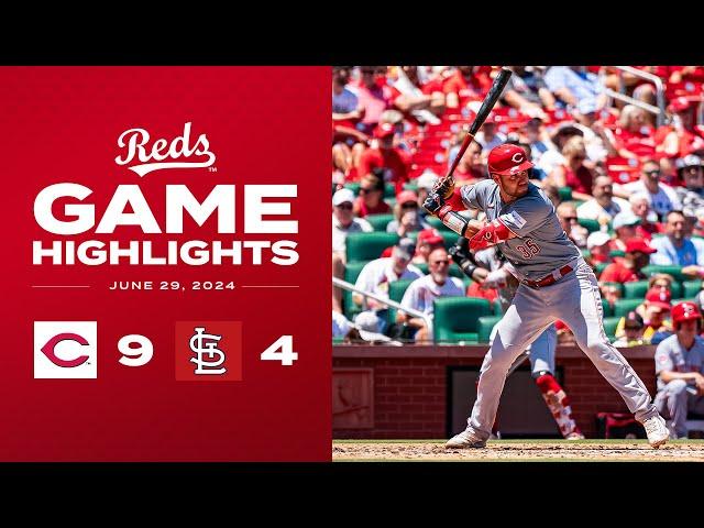 Reds vs. Cardinals Game Highlights (6/29/24) | MLB Highlights