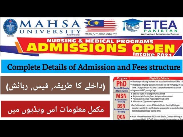 BSN, MSN and PHD-Nursing Admission in MAHSA university Malaysia