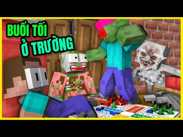 [ Lớp Học Quái Vật ] BUỔI TỐI Ở TRƯỜNG | Minecraft Animation