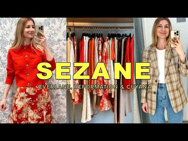 SEZANE Haul + Everlane, Reformation and Cuyana Try On - Shop With Me San Francisco Store Vlog