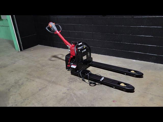 Fully Electric Pallet Jack 3,300 Pound Lift Capacity Stacker Small Forklift - Black Hawk EPT 15c